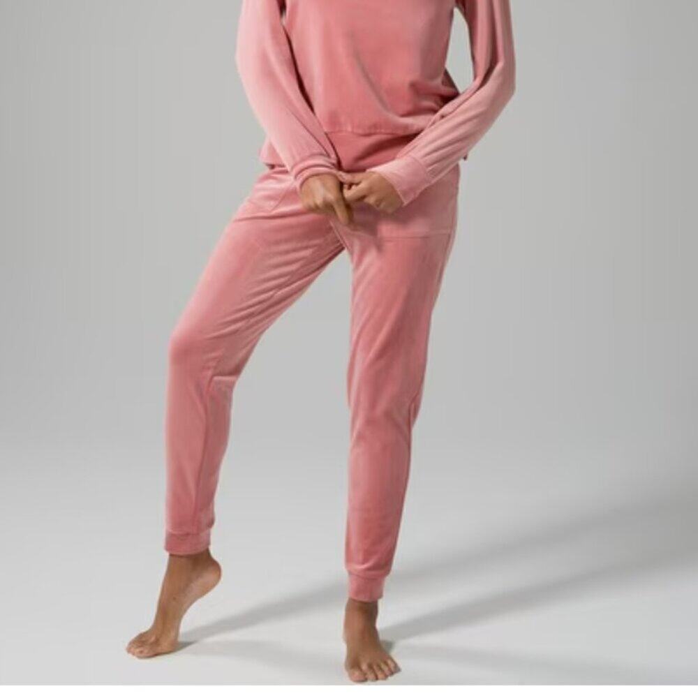 Soma Women's Ultra Soft Fleece Jogger Dusty Rose Size XXL